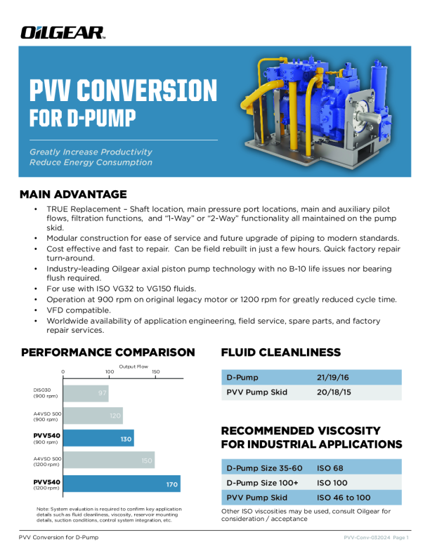 PVV Conversion for D-Pump